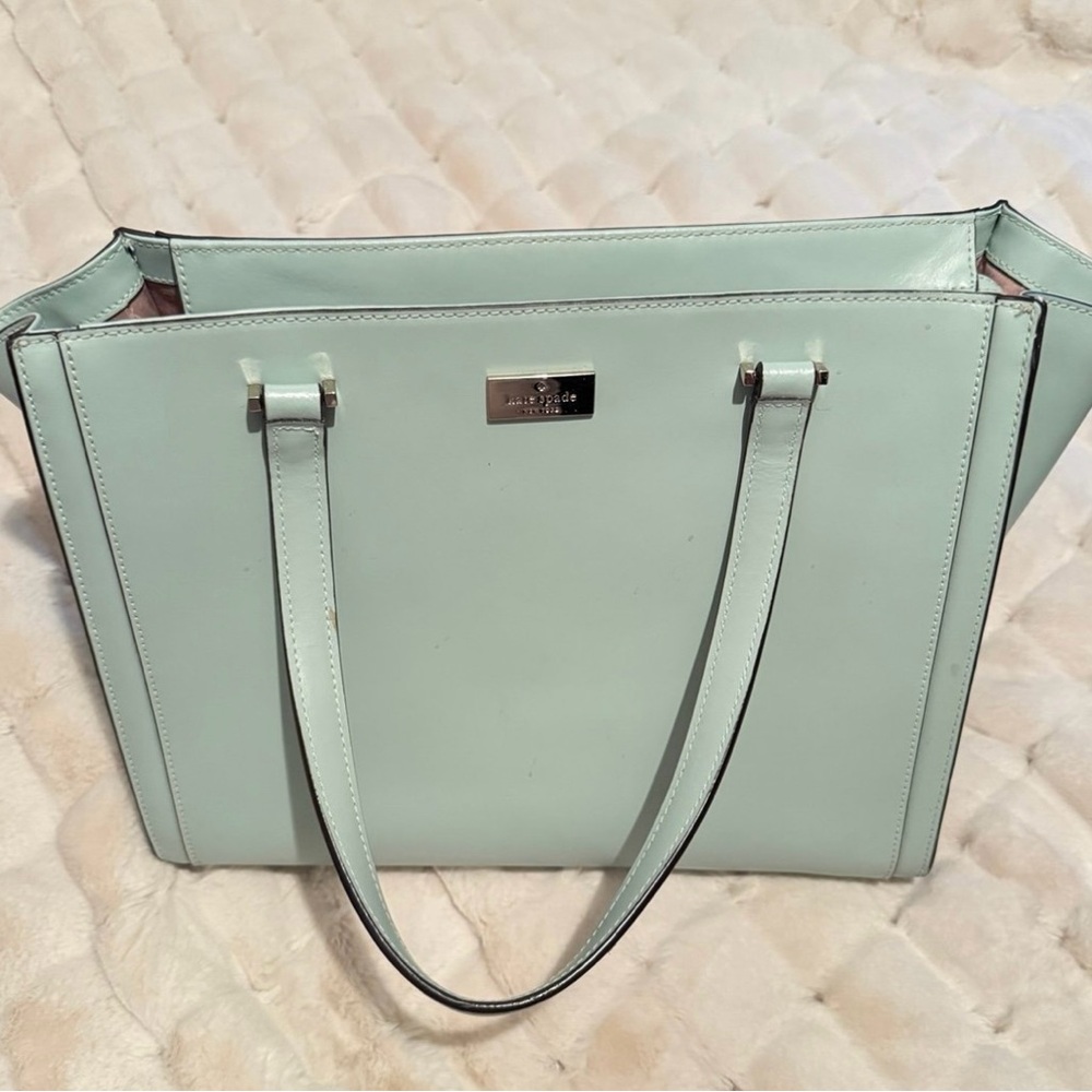 Kate Spade Vita Regatta Court Tote Shoulder Bag inMisty Mint-mint condition